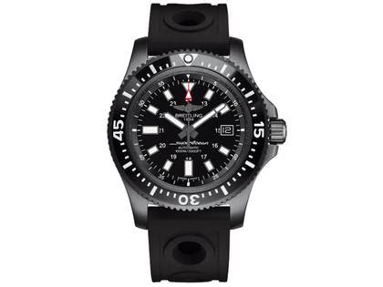 breitling superocean schwarz kautschuk armband